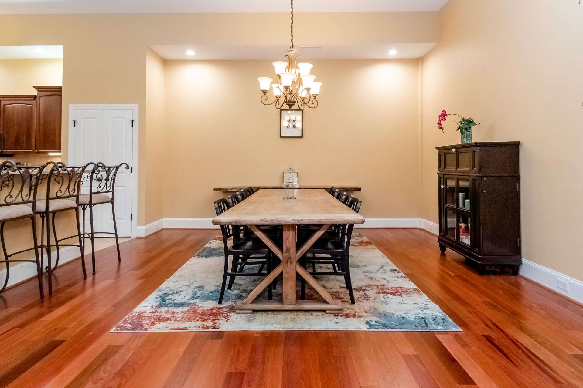 Dining area is spacious for guests.