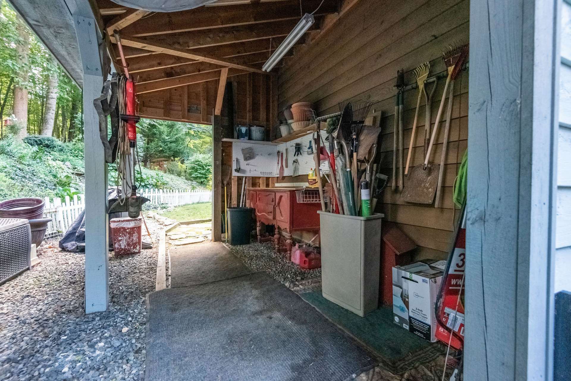 Lean to shed was added by sellers for additional storage.