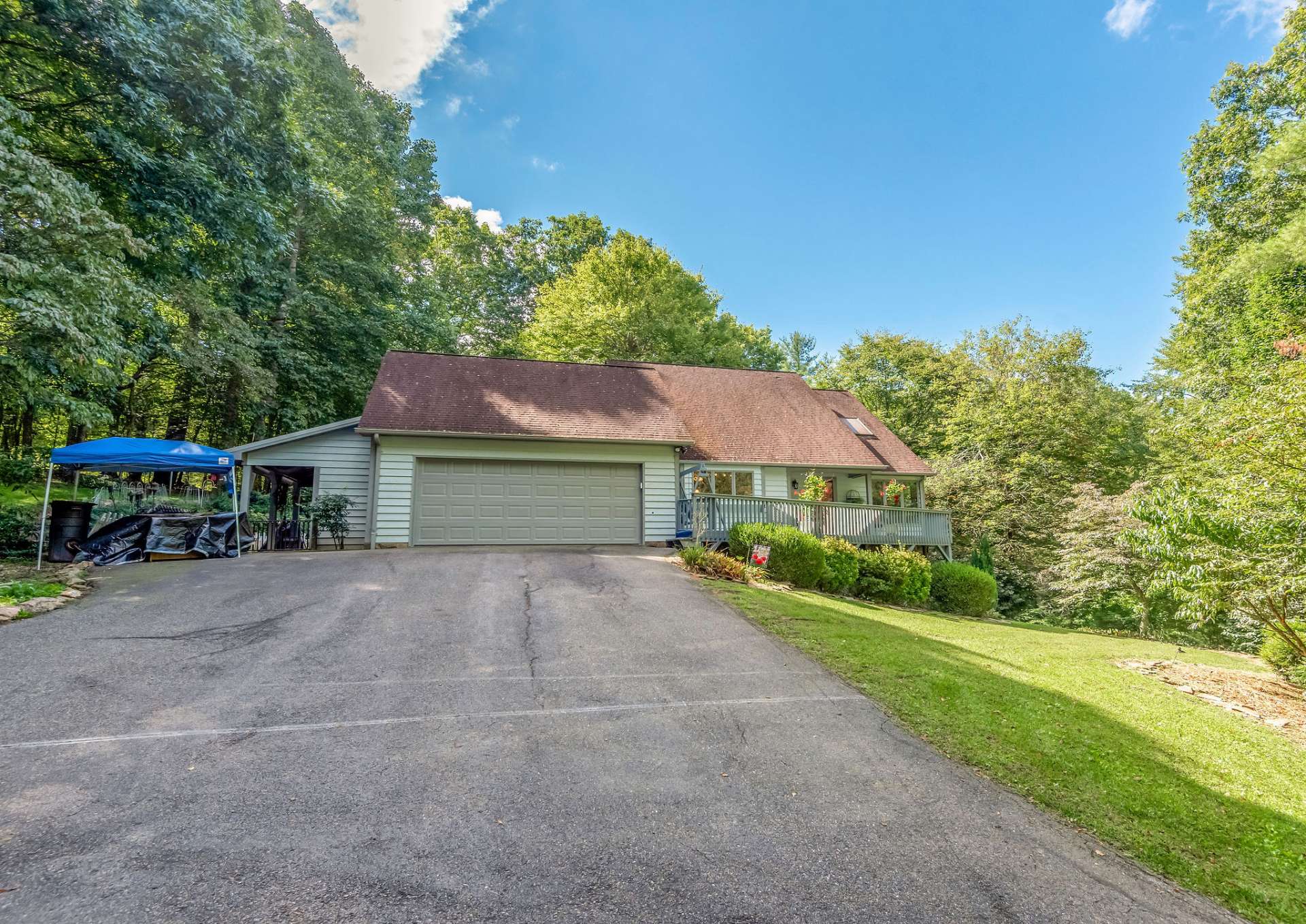 2 car garage leading to kitchen or back yard.