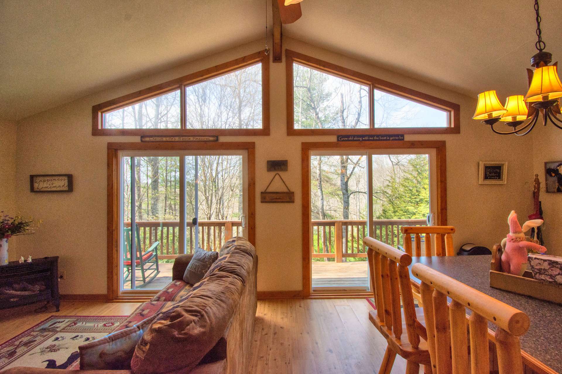 Relax inside with the views of outdoor scenery throughout all four seasons in the North Carolina Mountians.