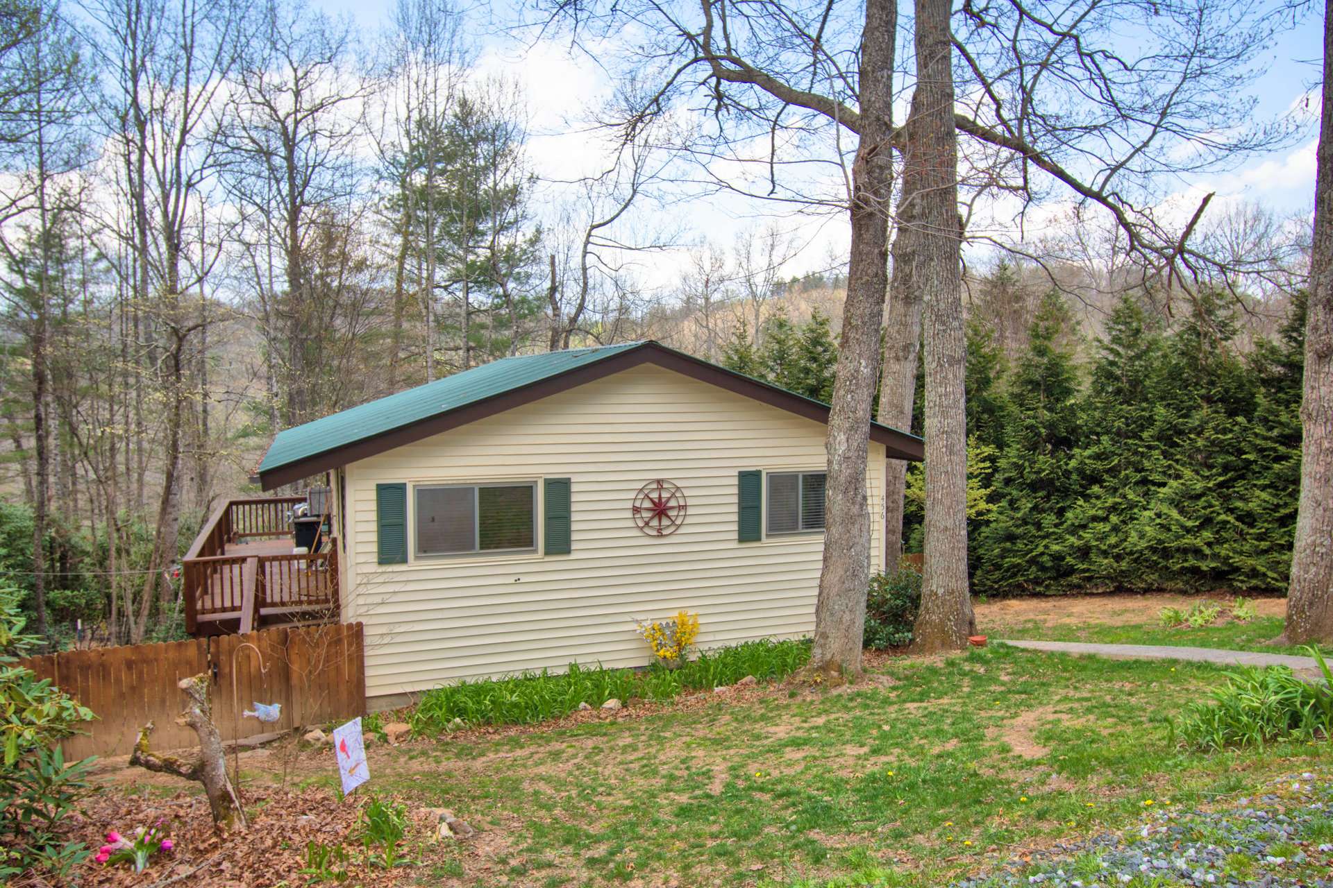 Back yard is fenced and provides a great area for children and/or pets.