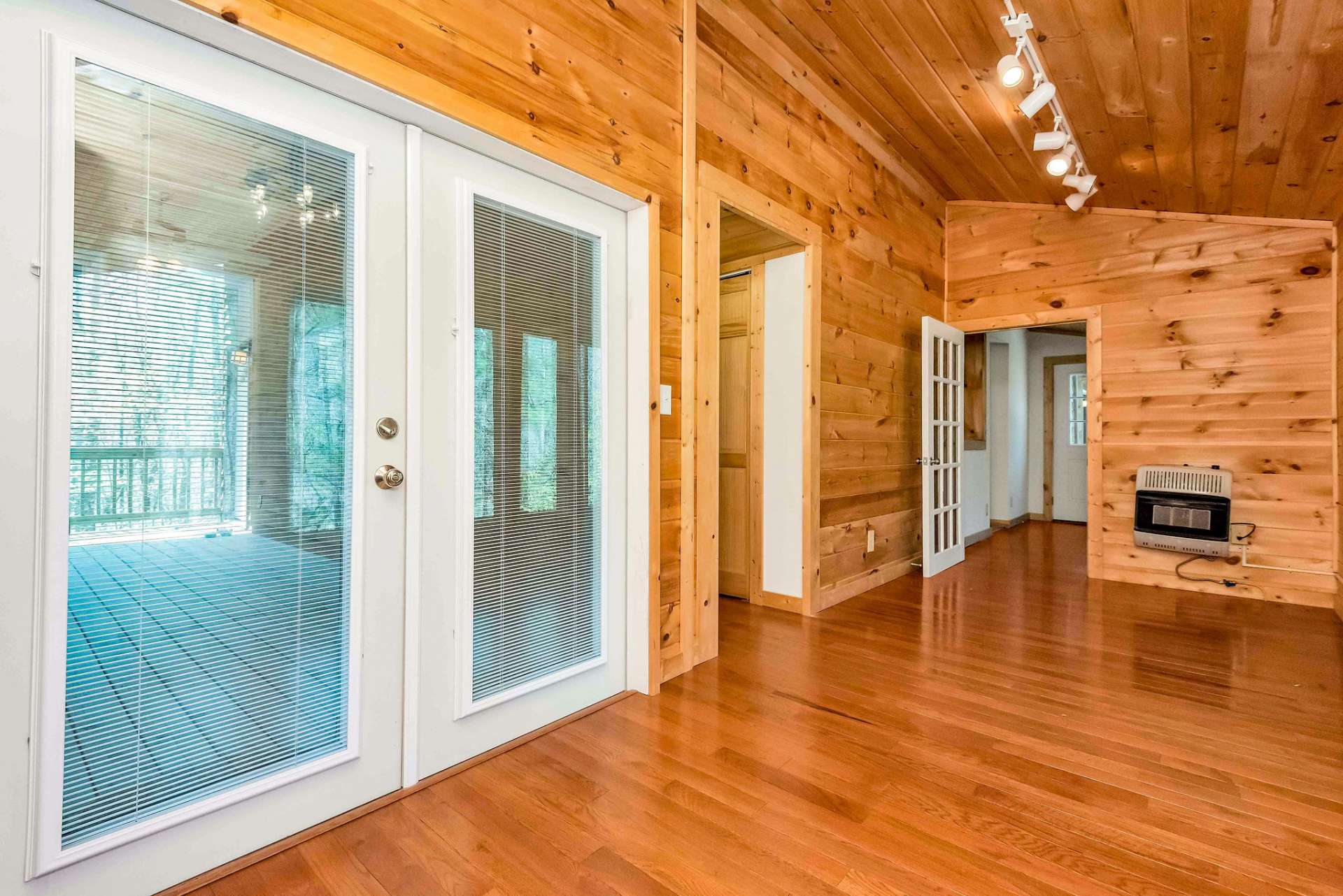 New sunroom door leading to the front porch.