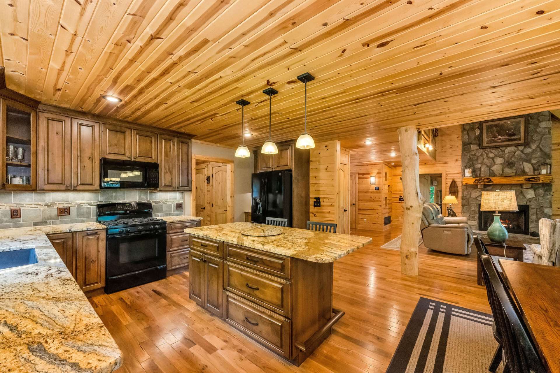 This inviting kitchen pairs rustic charm with modern convenience.