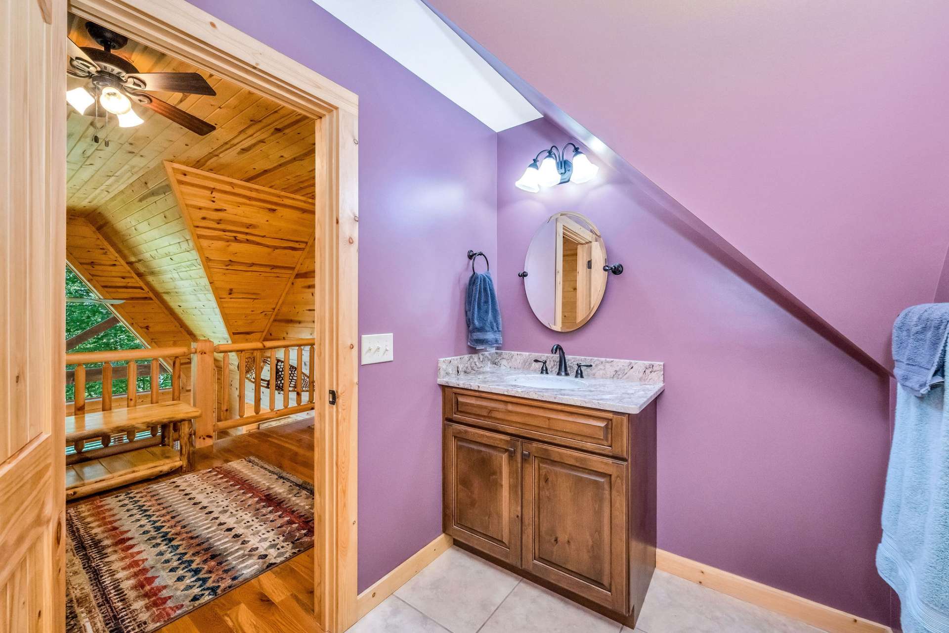 The loft features a full bath.