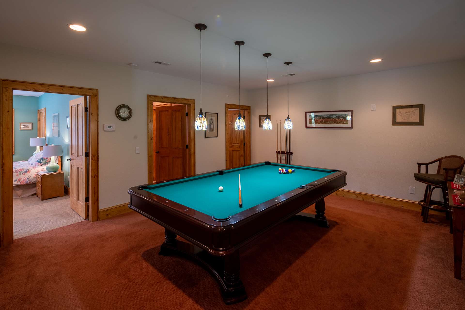 Plenty of space for a billiard table or other games.