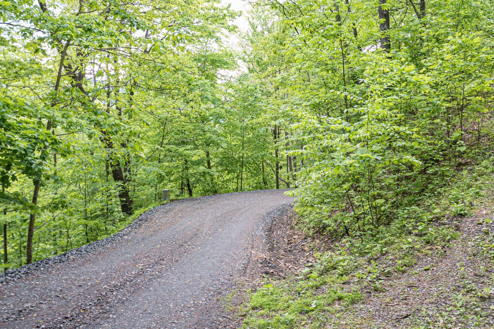 A private graveled road leads you to this spectacular property where you will find a driveway roughed in that meanders through the tract to a ridge and a beautiful potential home site.