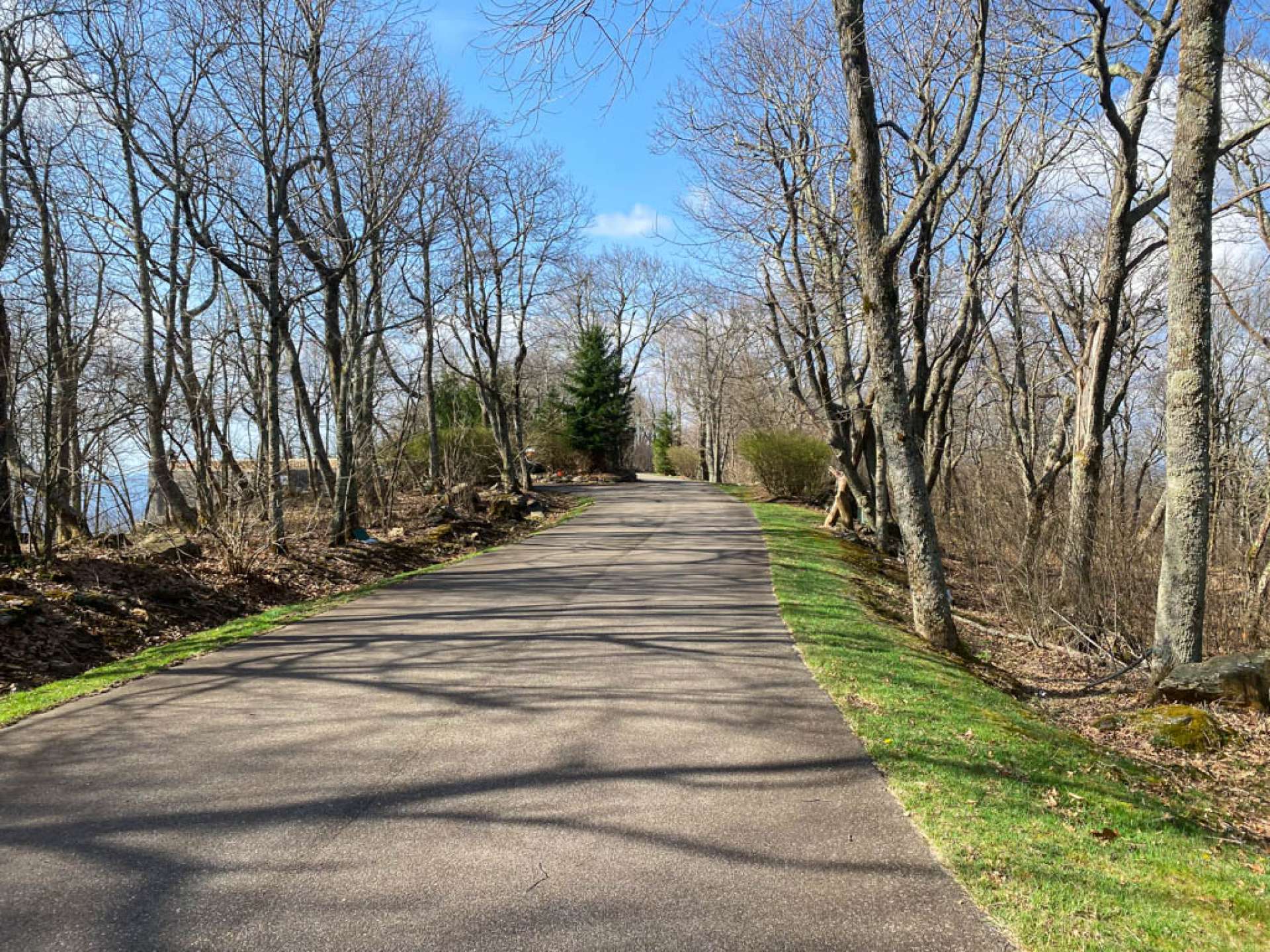 Looking down Crown Point Rd. from Lot 10.