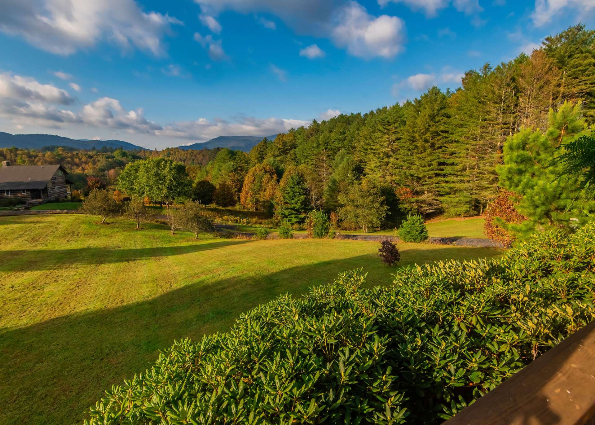 The setting offers views and space for gardens or play.