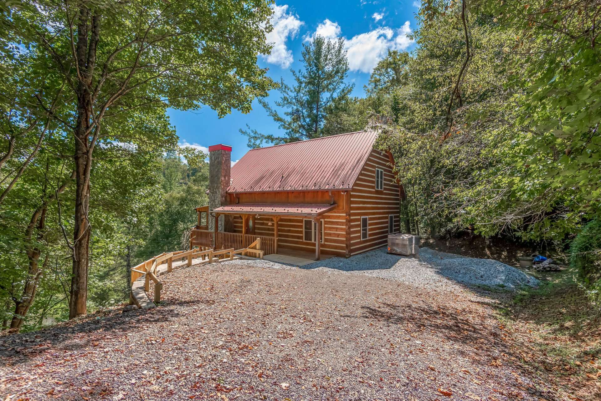 Welcome to your log cabin overlooking the pond in NC Dreams.