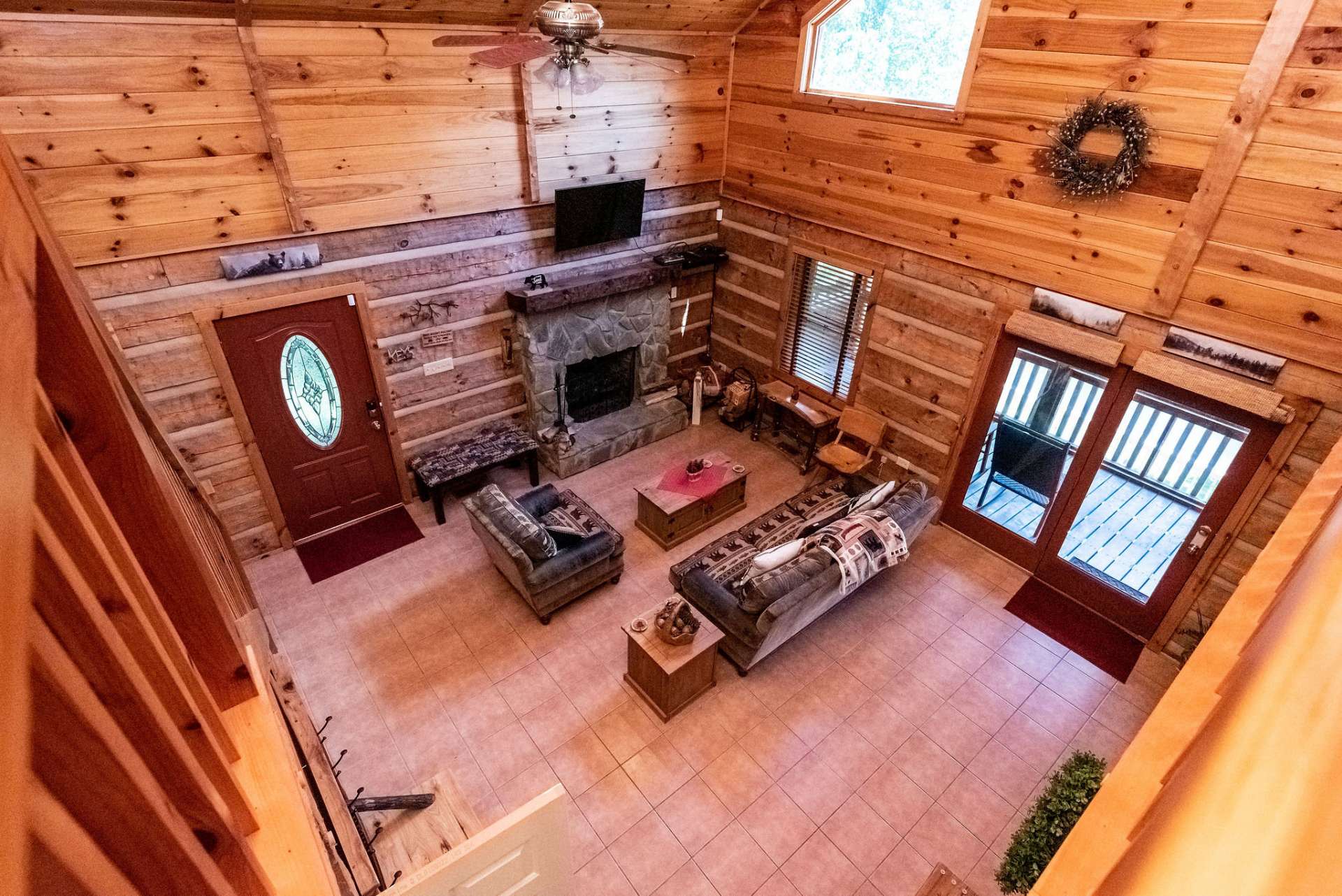 Loft view of the beautiful mountain home, you've been dreaming of!