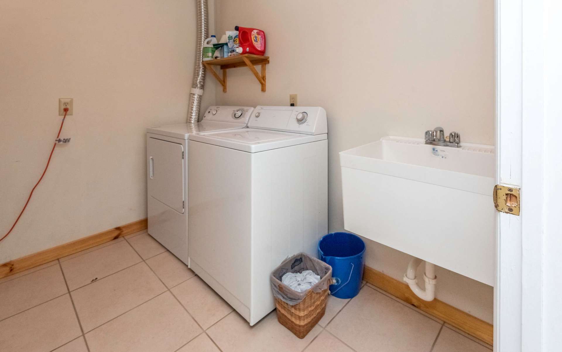 Laundry room is located on the lower level.