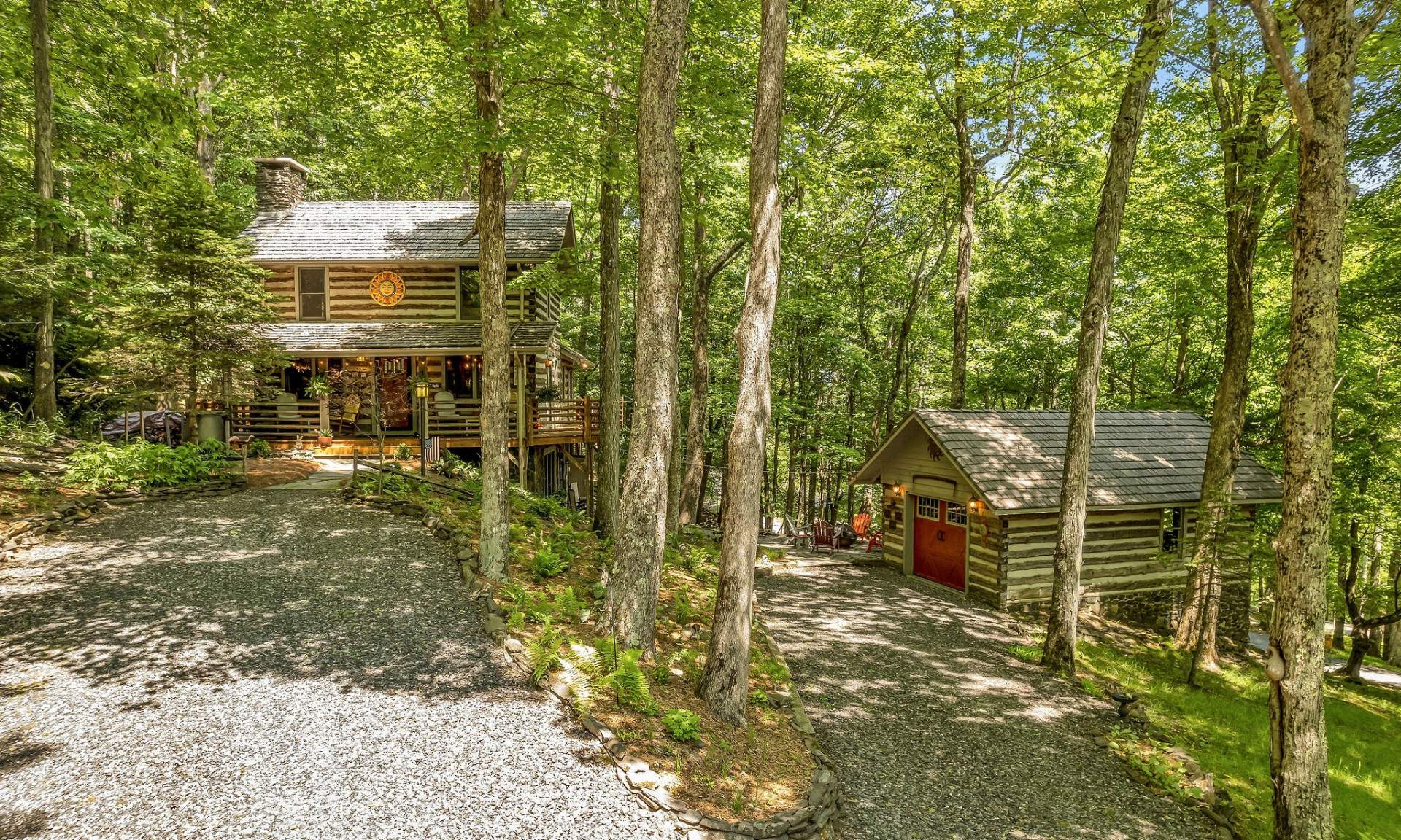 NC Mountain Log Cabin Nestled in the Woods