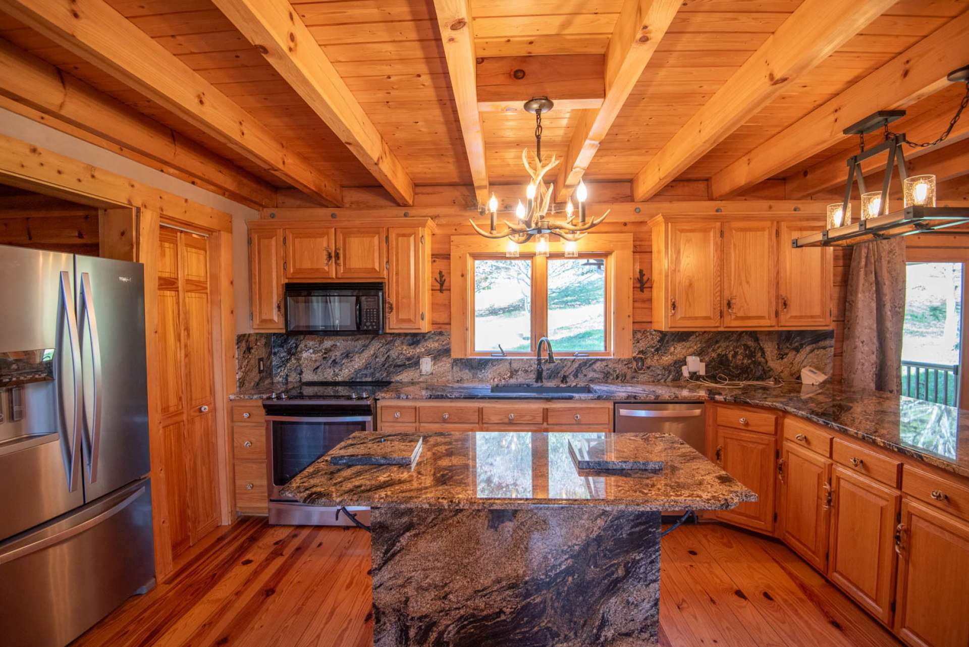 Kitchen with granite tops