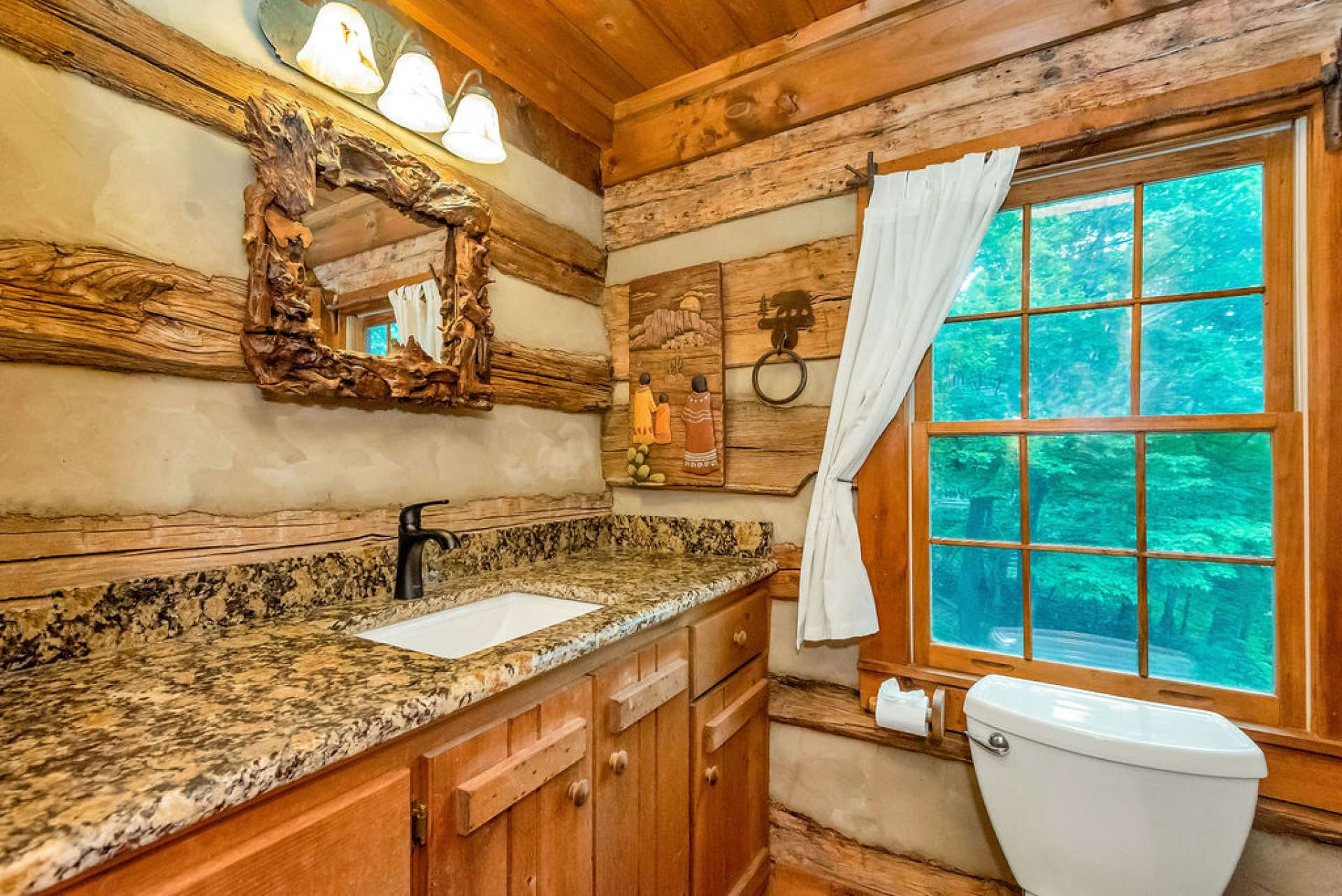 The master bath also features granite countertops