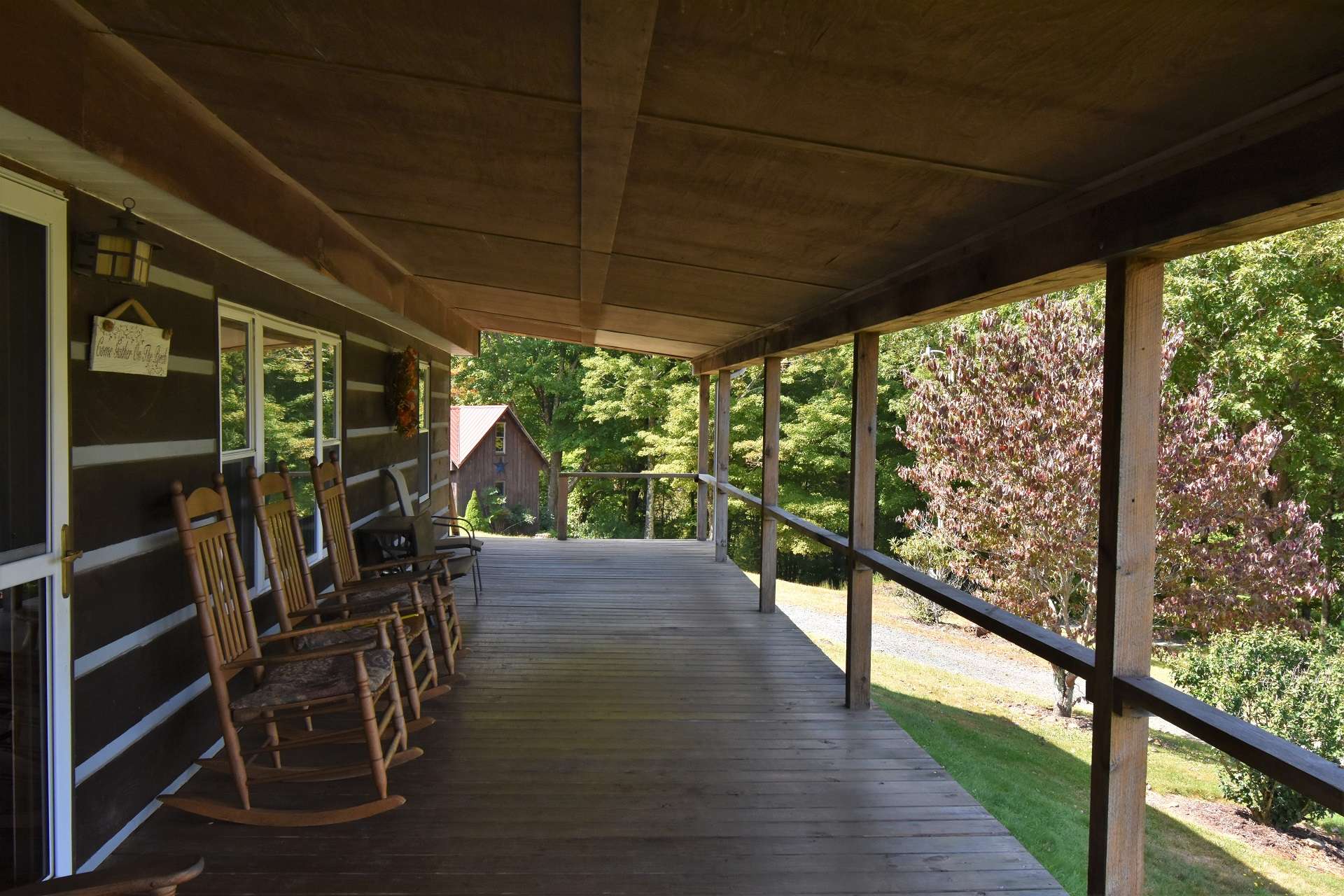 There is nothing more relaxing than spending a warm summer afternoon sipping a tall glass of your favorite beverage on the covered front porch surrounded by Nature.