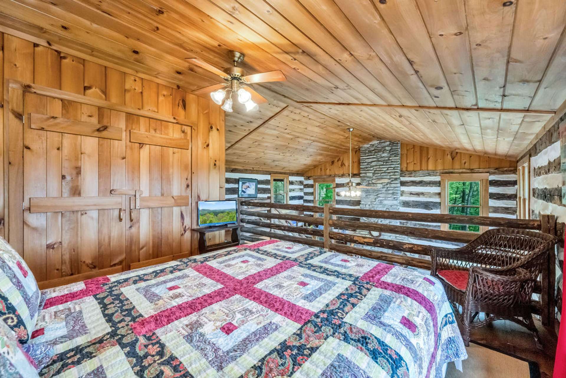 Vaulted ceilings and closet space create a comfortable accommodation for your visitors.