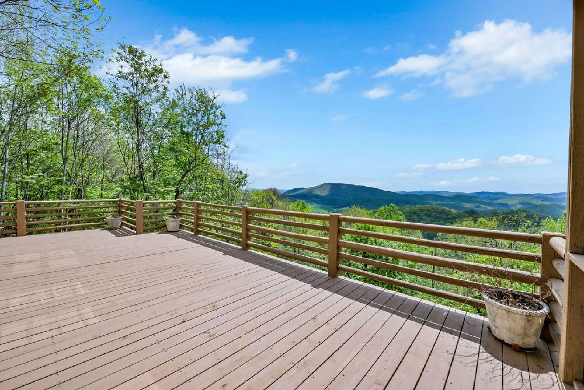 This deck space is an open canvas to design your outdoor oasis.