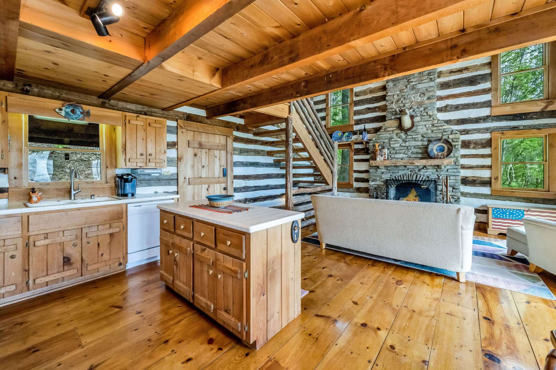 The great rooms flows effortlessly for entertaining and enjoying time together.