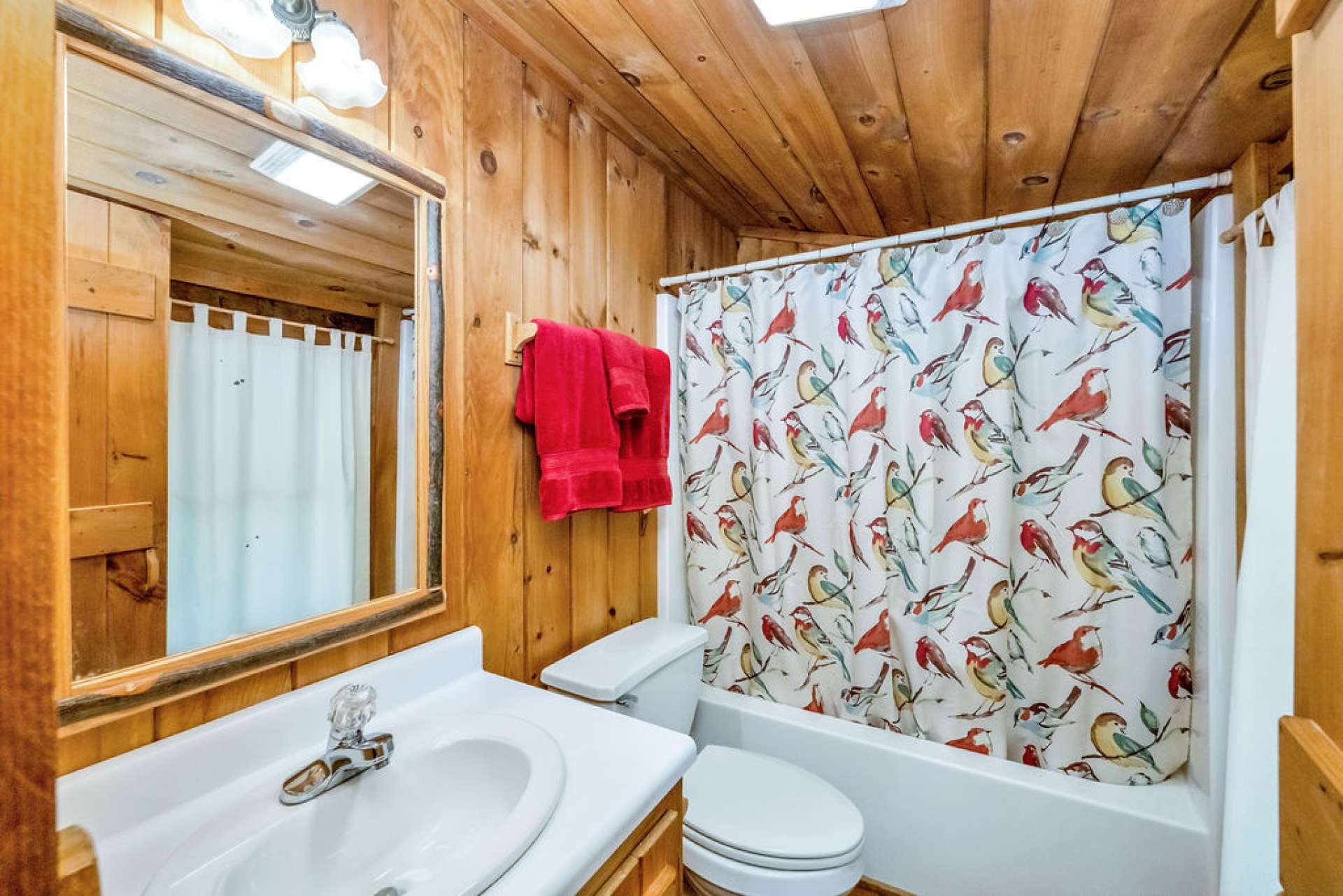 The loft's full bath is at the top of the steps for your guest's convenience.