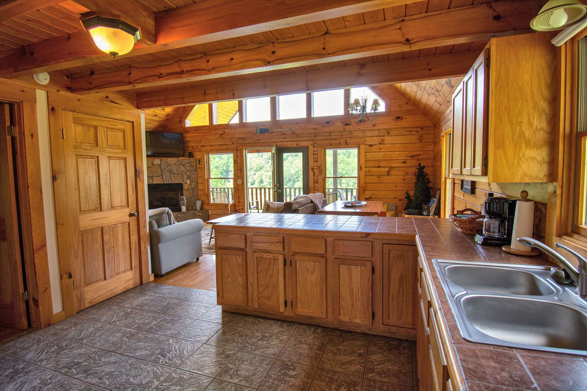 The dining space allows you to enjoy the outdoor scenery through all four seasons in the High Country.