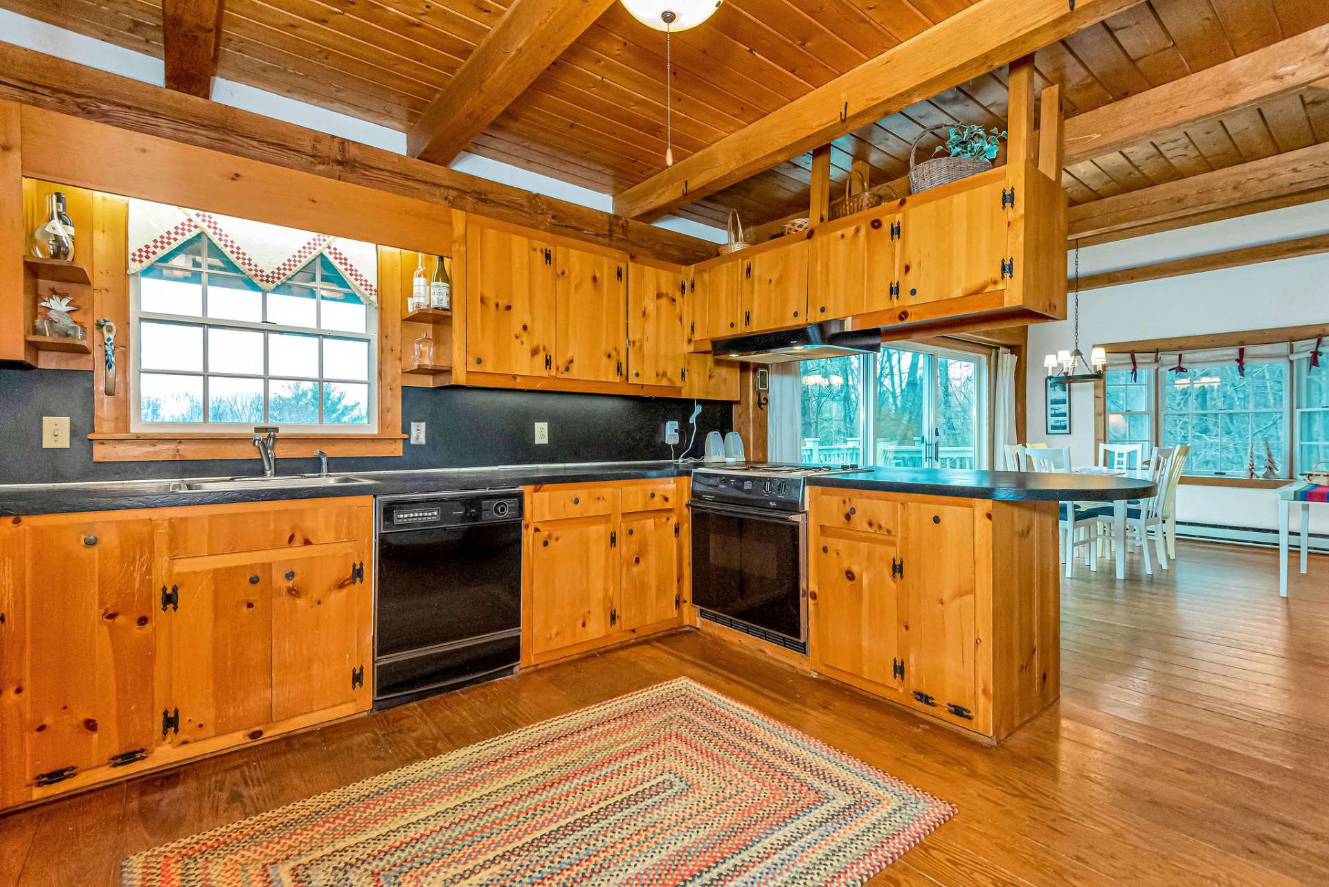 Plenty of work and storage space in the spacious kitchen area