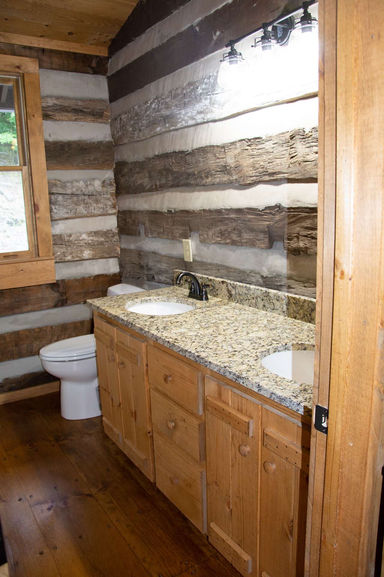 The master bath features granite vanity top.