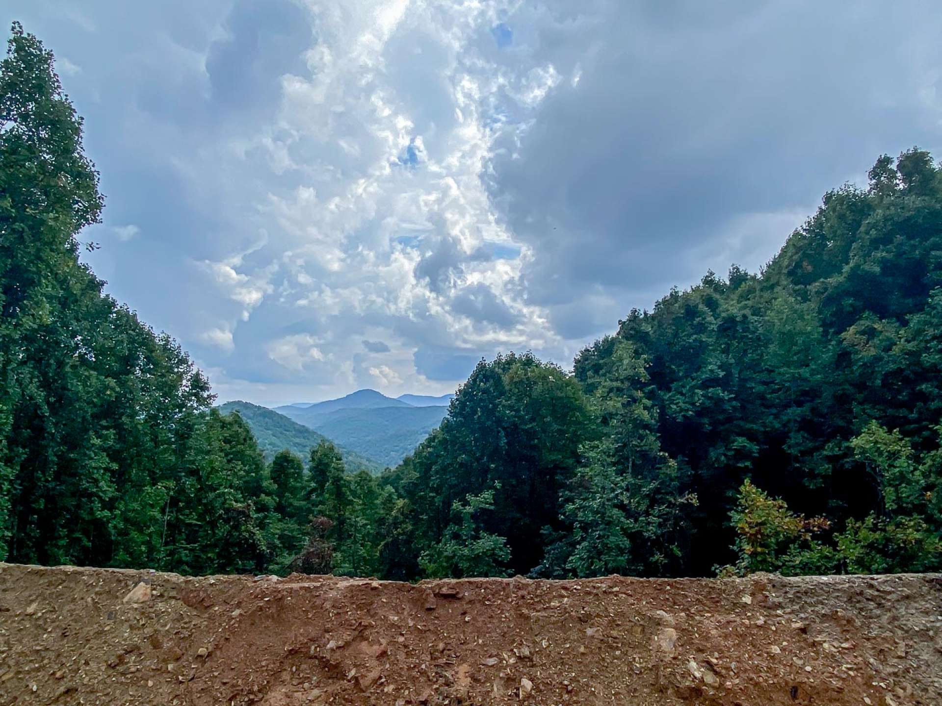 You are greeted with the views upon arriving at the cabin.