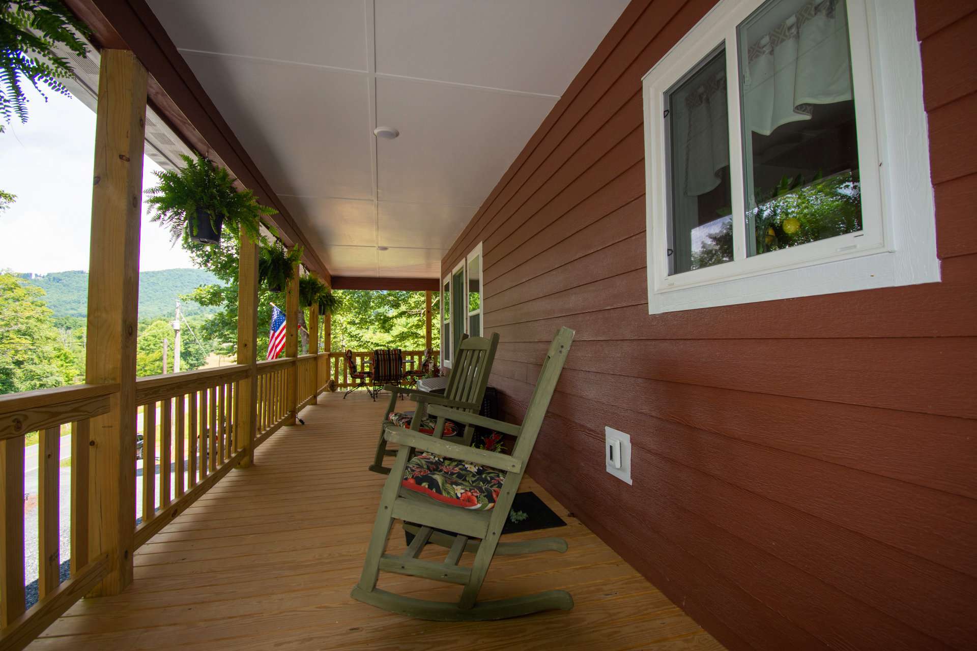 Enjoy easy access from NC Highway 194.  Relax on the covered wrap porch  with a tall glass of iced tea and the mountain views.