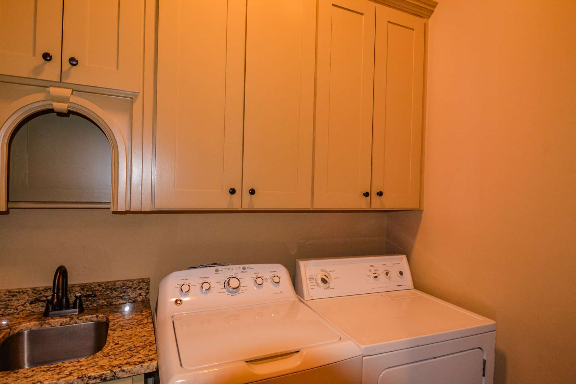 The laundry room completes the main level.