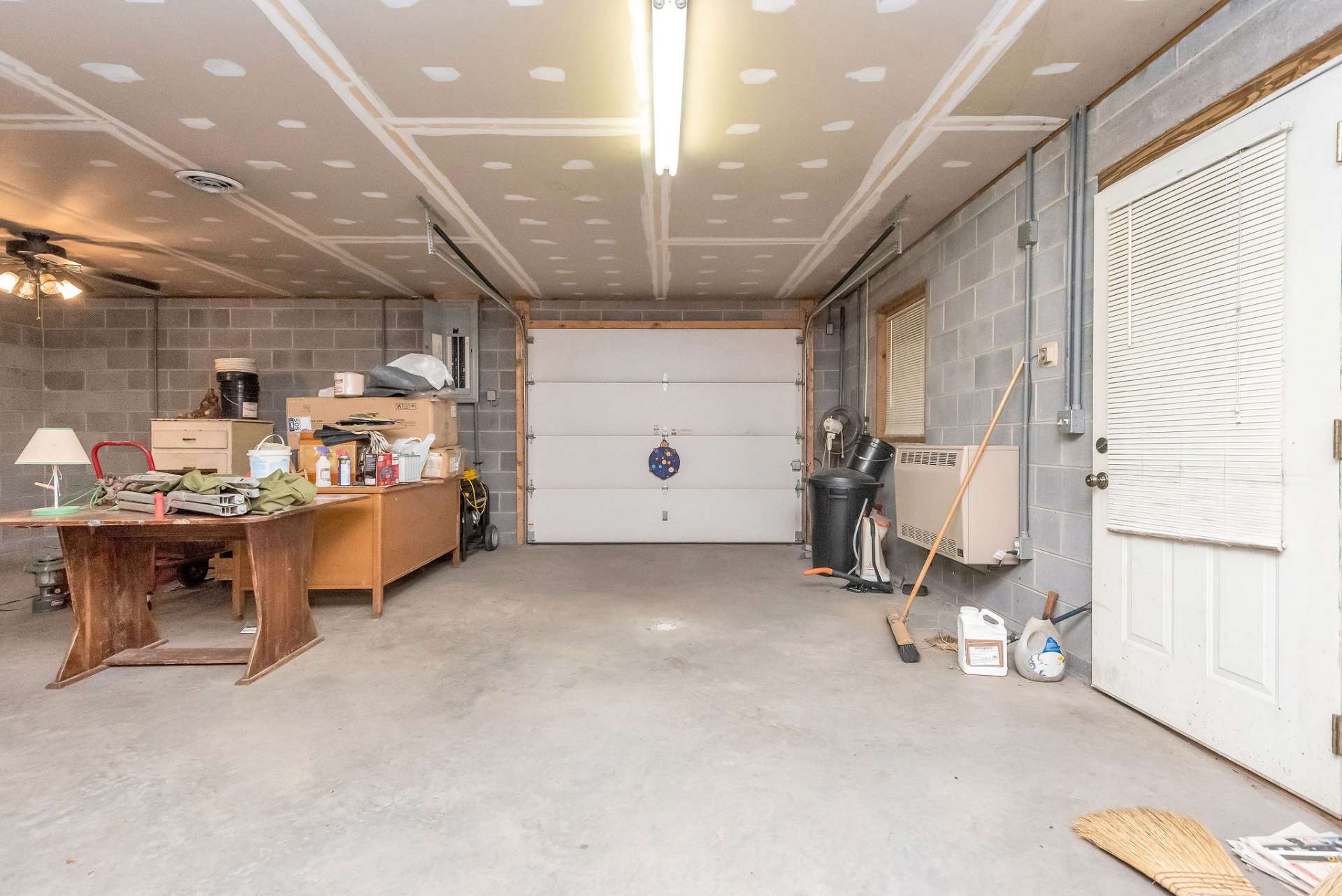 This is also a garage and workshop area.