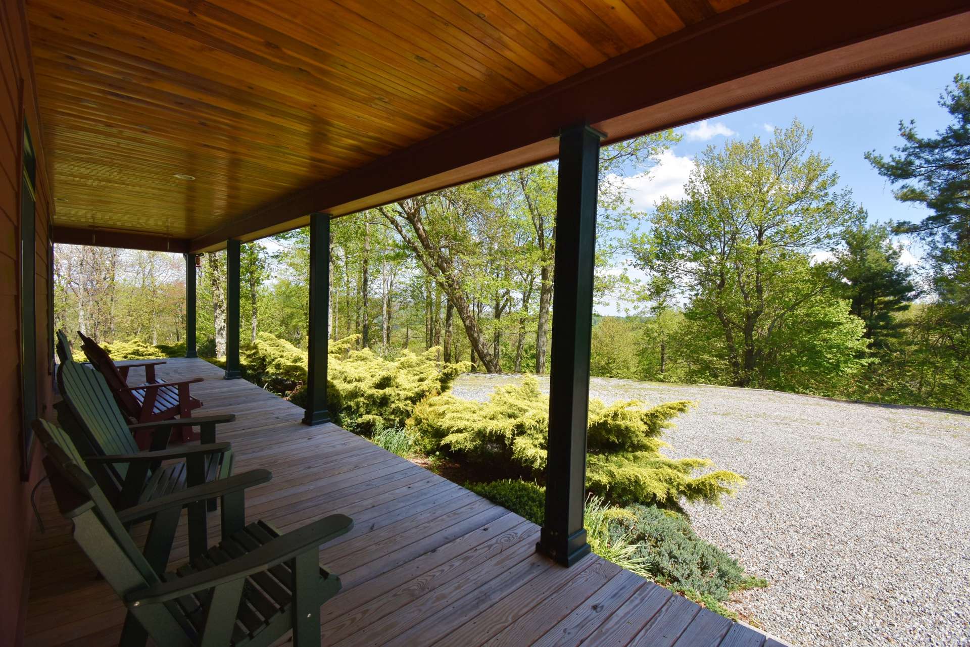 A full length covered front porch welcomes you home to enjoy mountain living in comfort style.