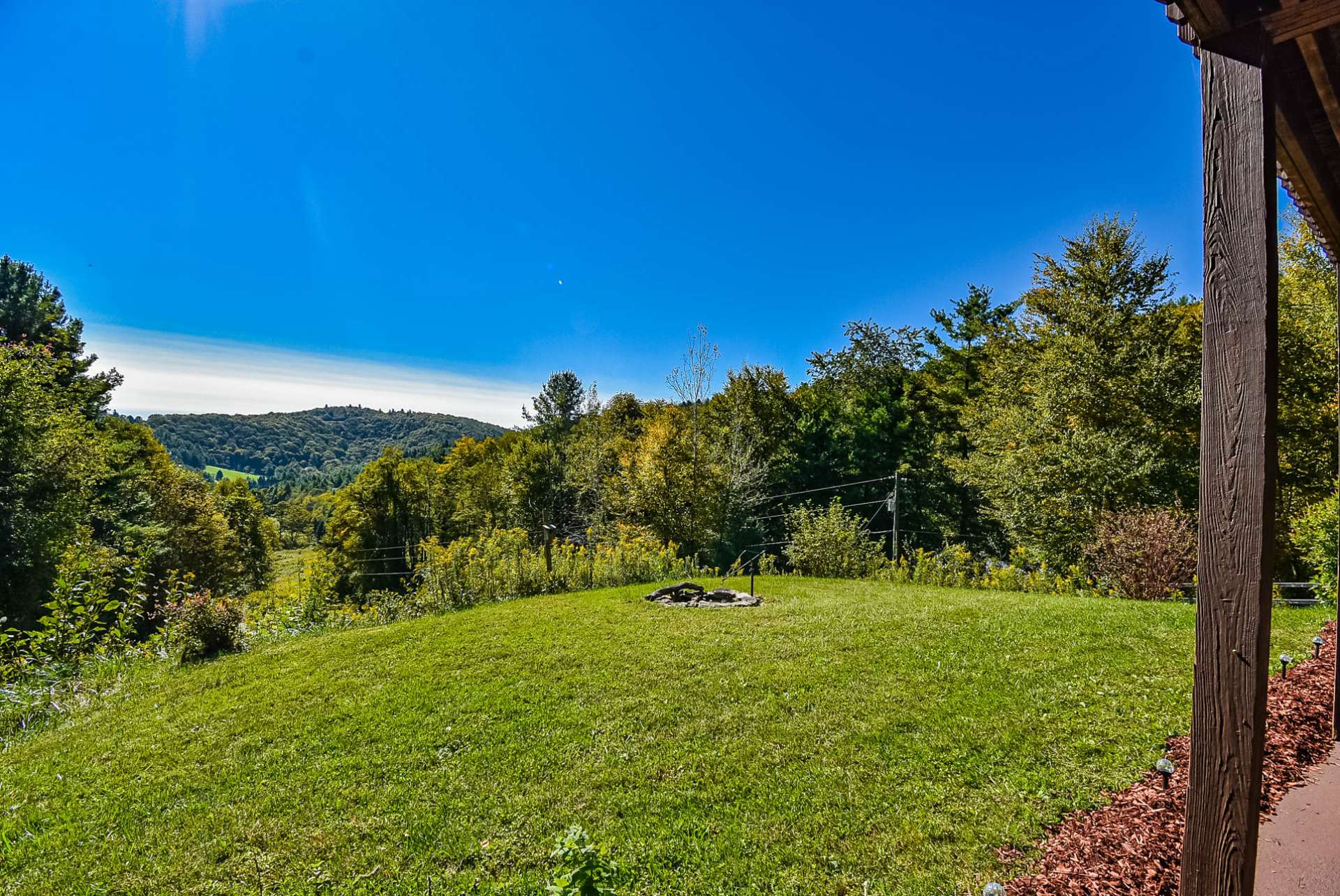 View from lower level patio