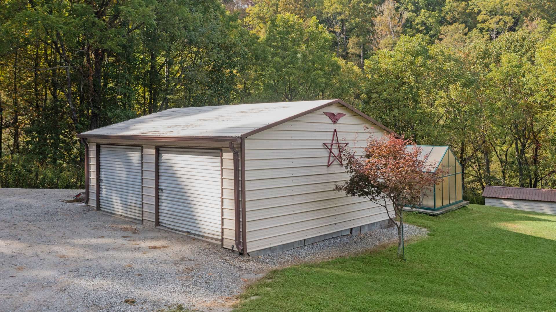 2-car metal garage