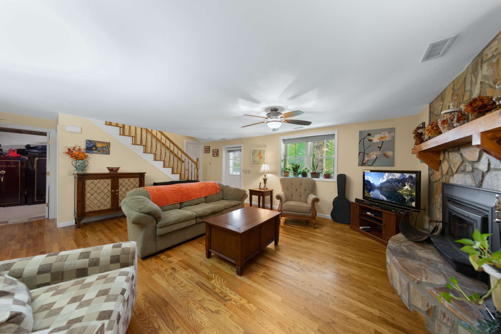 Lower level family room or den