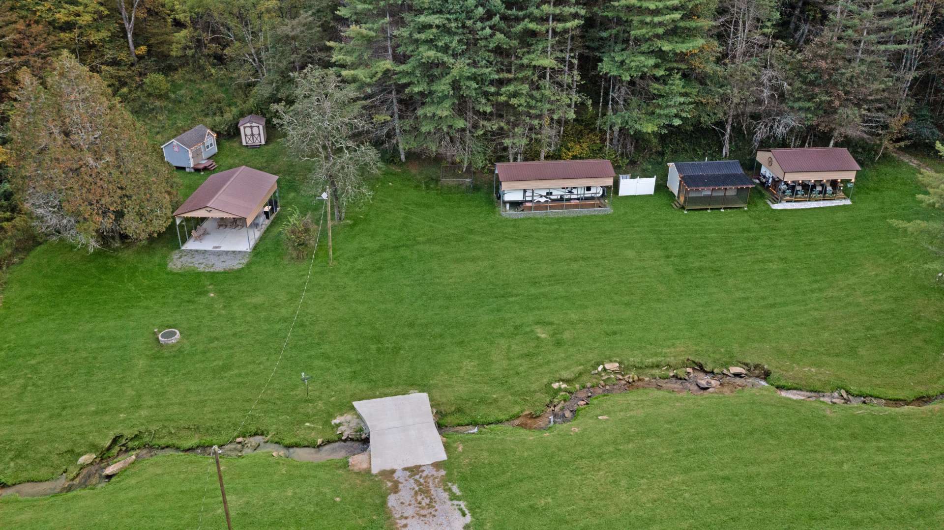 Campground on the property