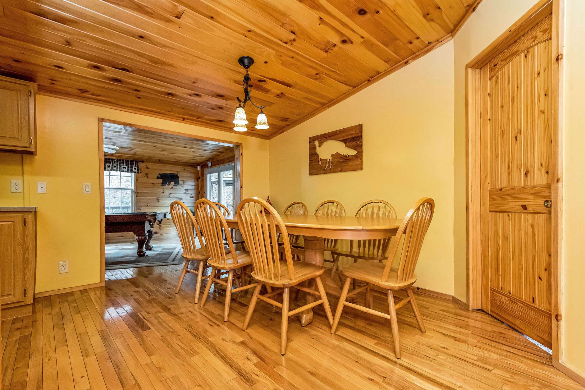 Spacious dining area for indoor entertaining.