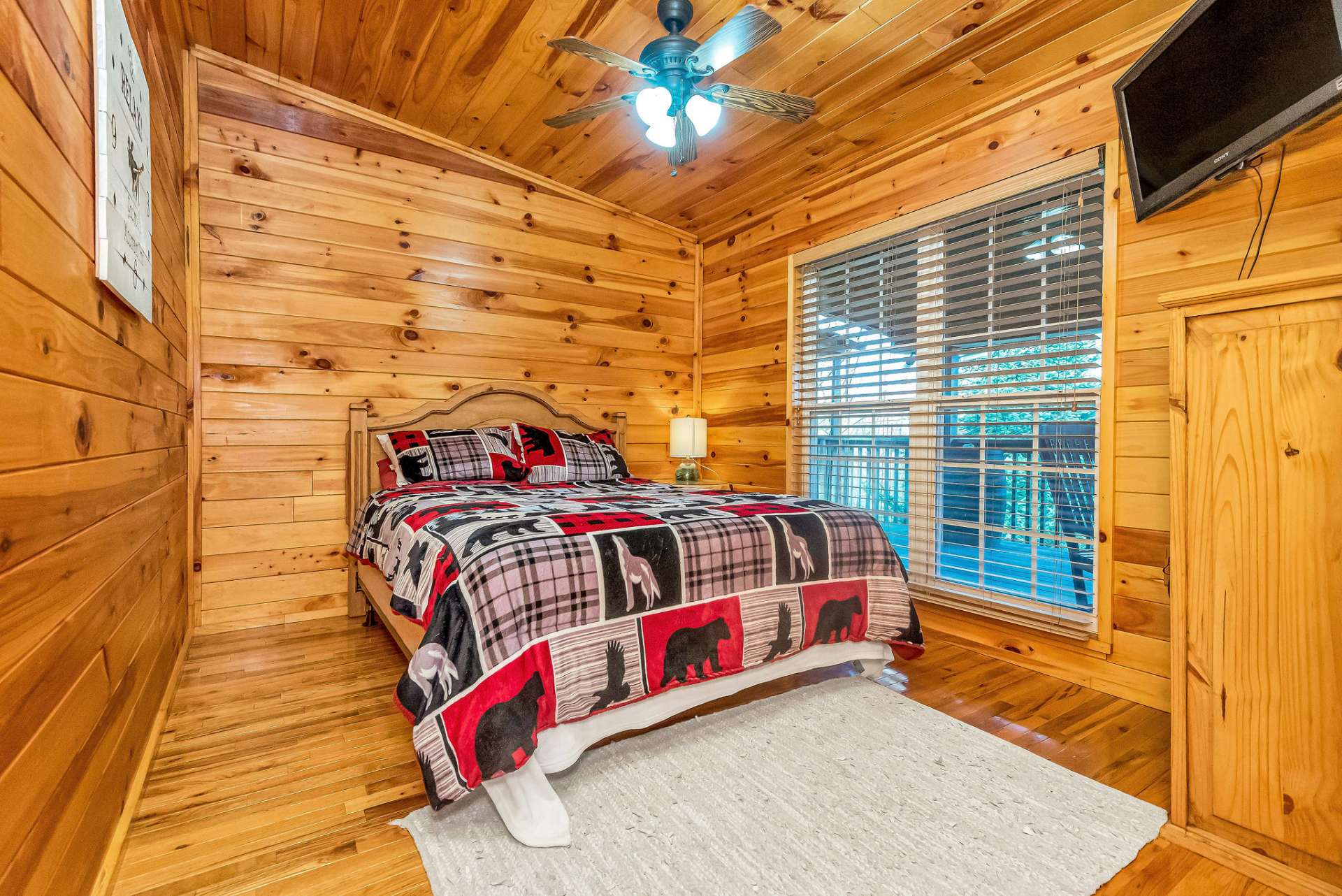 First guest bedroom off the sunroom.