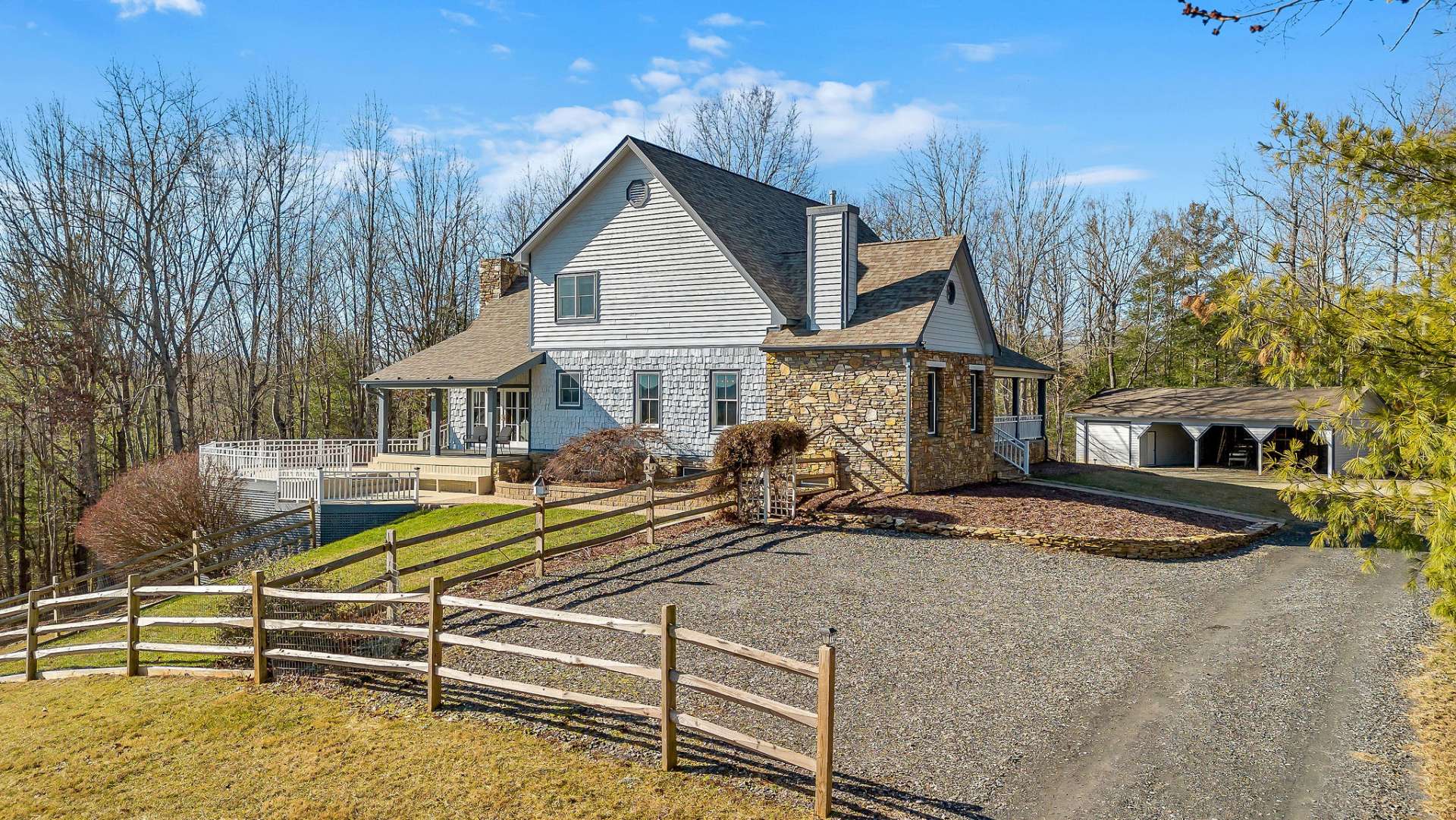 Positioned to enjoy the privacy of the acreage.