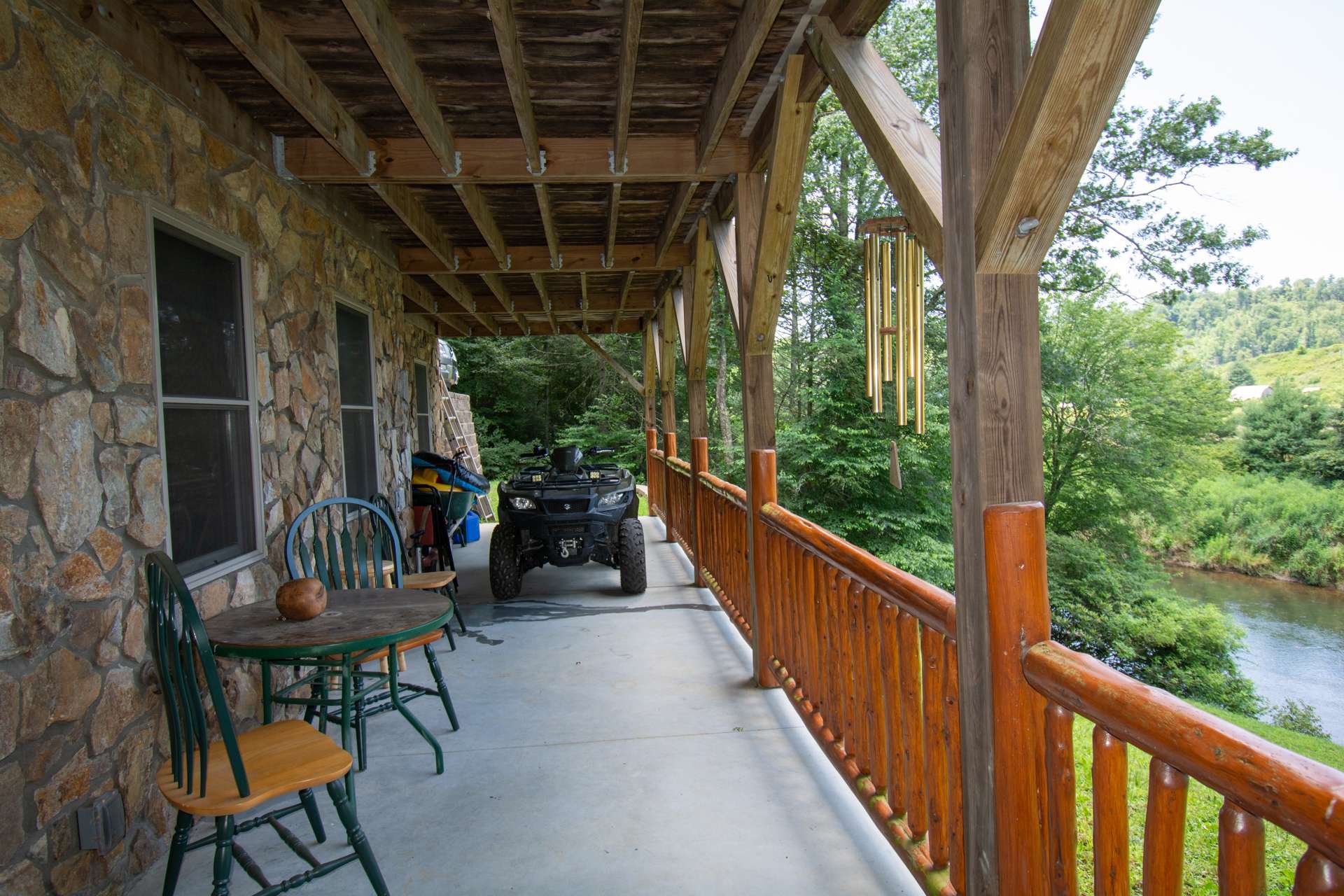 The lower level also offers a full length covered deck.  Guests will appreciate their privacy on the lower level.