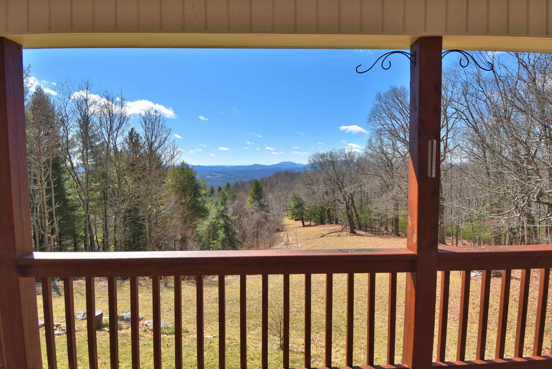 Privacy and a peaceful  setting with gracious long range layered mountain vista views create the ideal Virginia Mountain retreat.