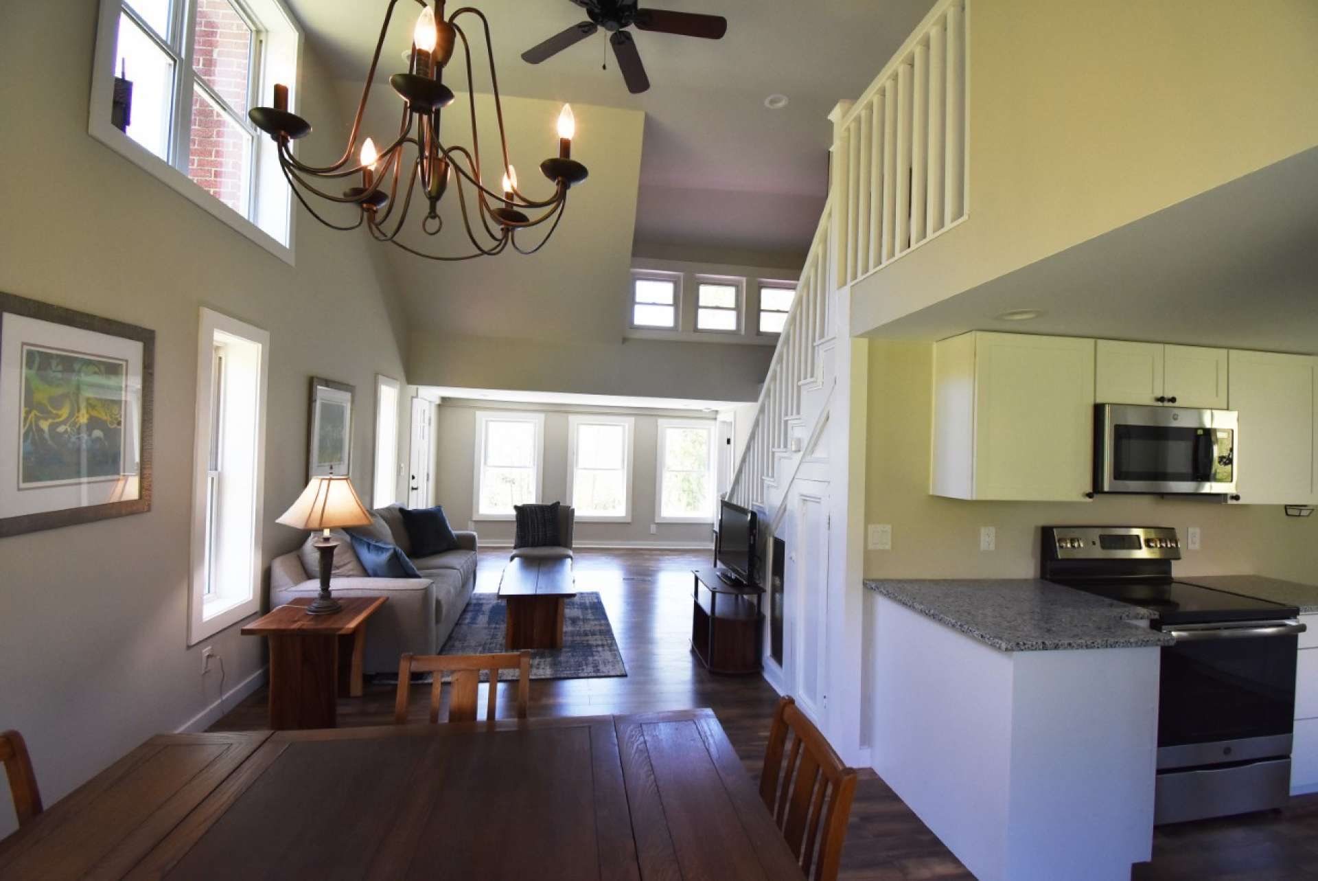 This is the dining area with lots of windows to enjoy the outdoors while dining inside.