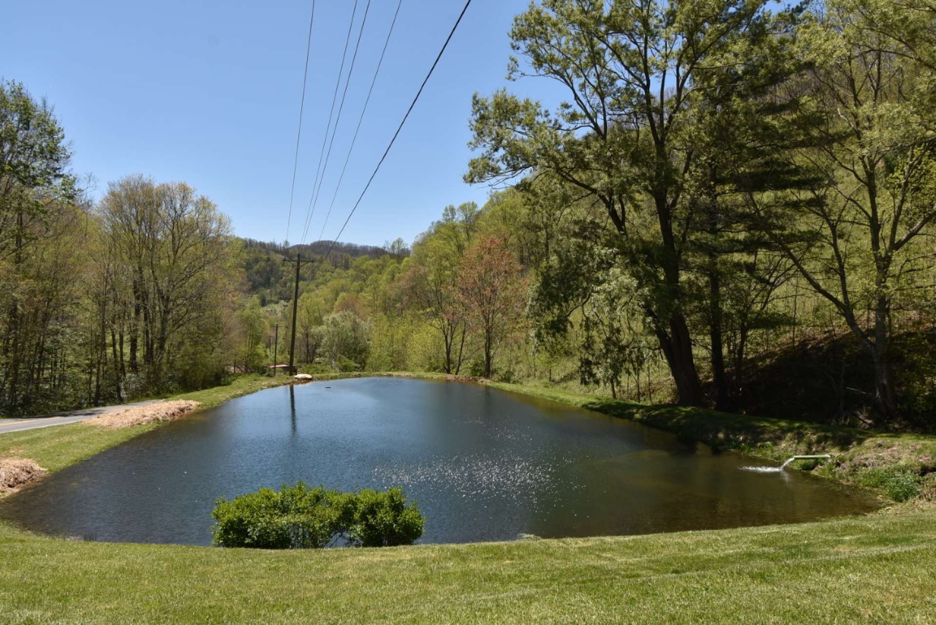 Your family and friends will enjoy your private fish pond that is fed by not one, but two bold streams. You can enjoy the views of the pond from many locations within the home.