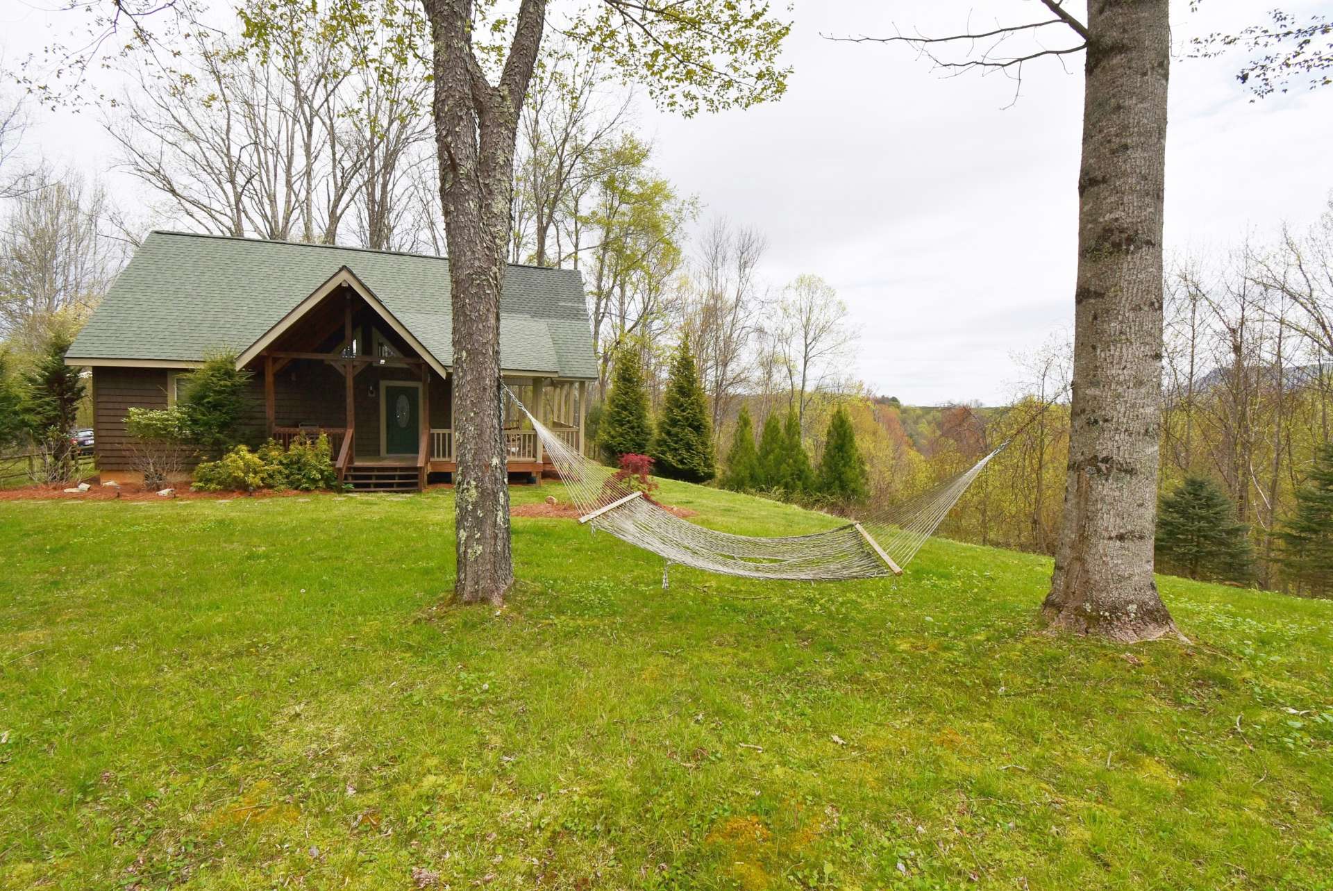 The setting provides for plenty of room for gardening, play, and exploration.