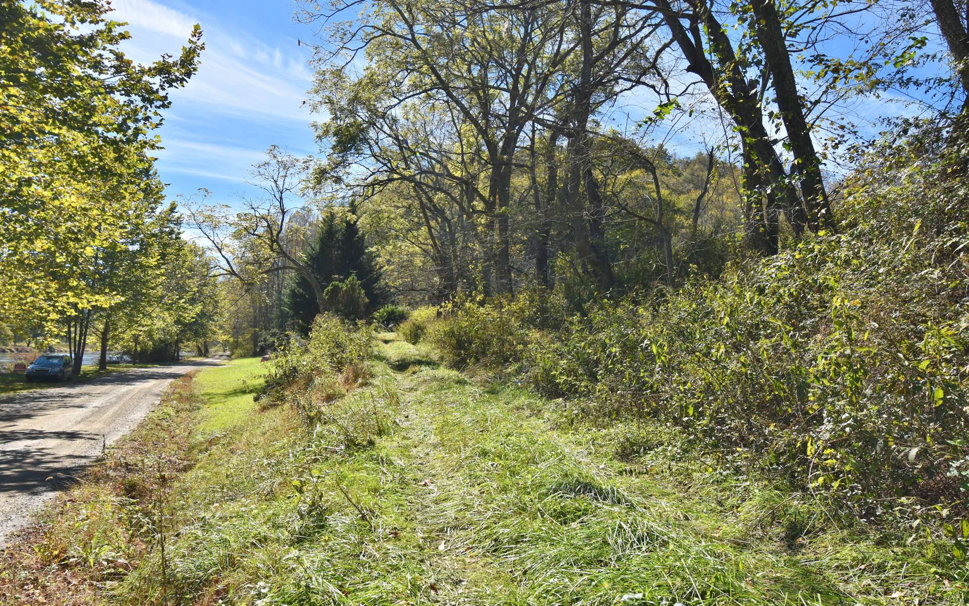 This is the access to the land for sale.  The land offers mostly gentle terrain overall with a nice creek and multiple building sites.