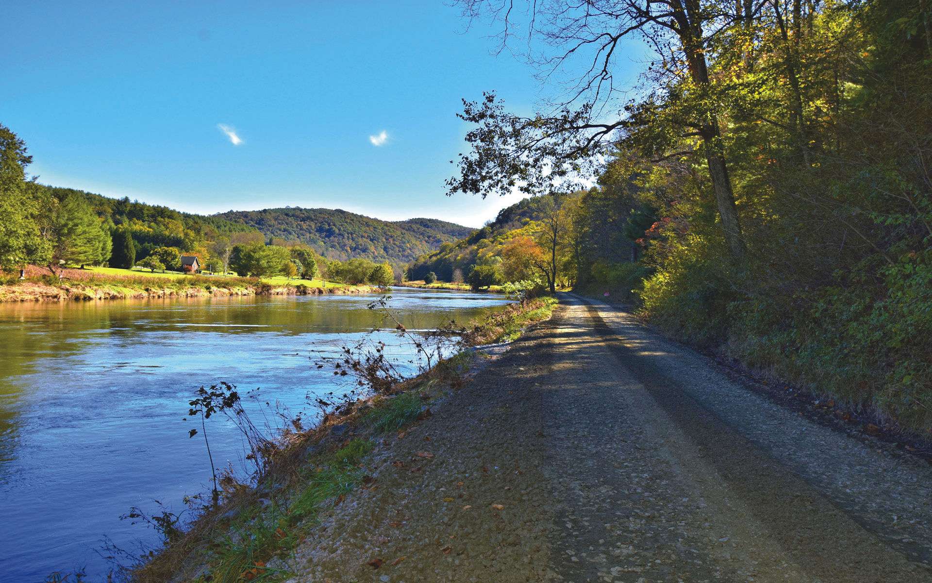 This beautiful riverfront acreage features over 700 feet of frontage on the South Fork of the New River.