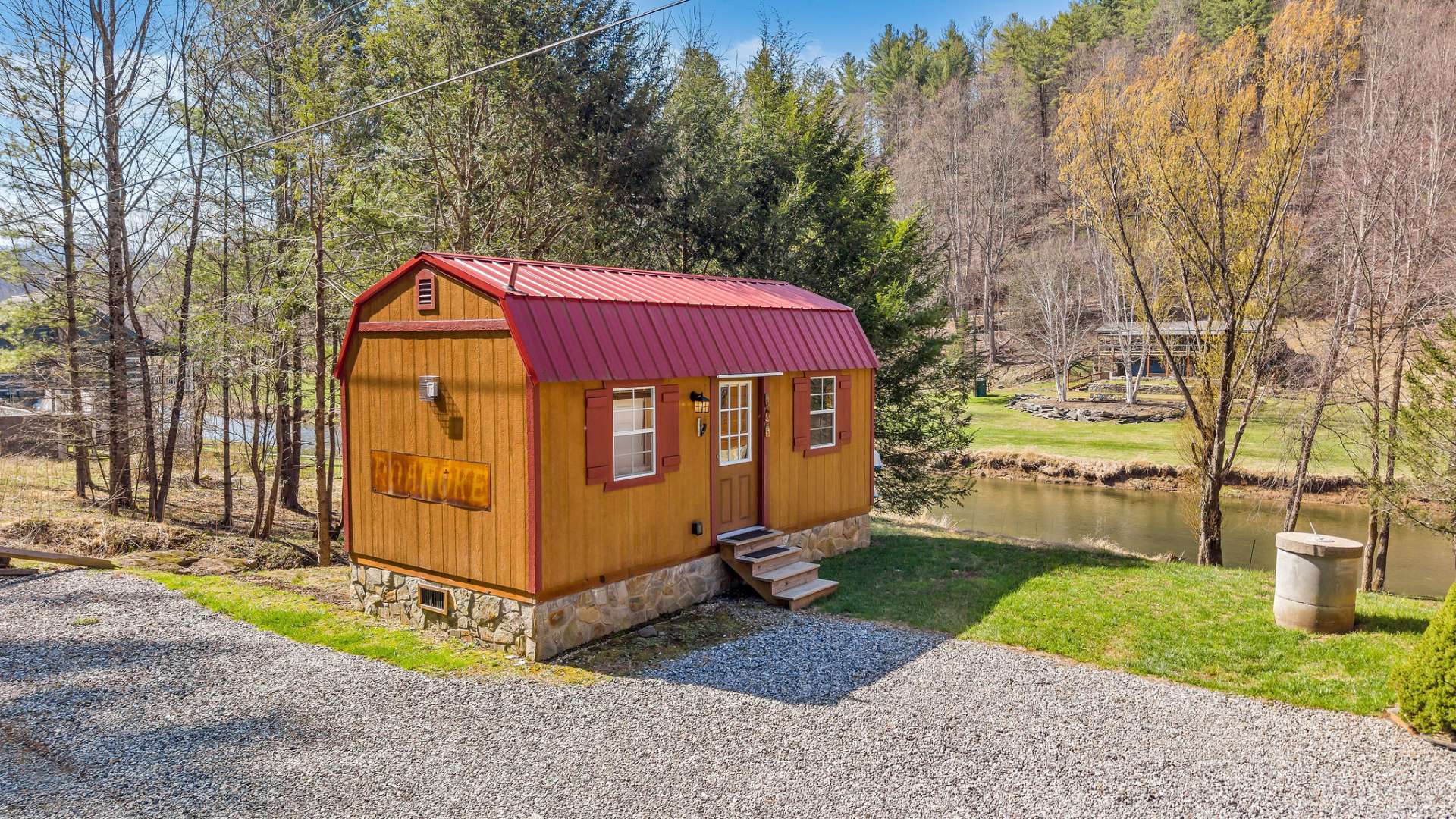 Tiny home complete with bathroom and 2 sleeping lofts.