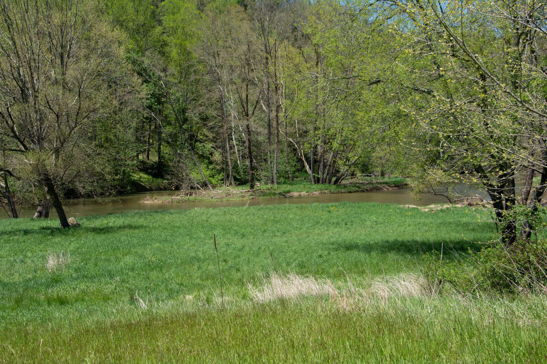 The river frontage offers easy access to the river for fishing, tubing or kayaking.  This land is unrestricted so you are free to have RV or camp sites.