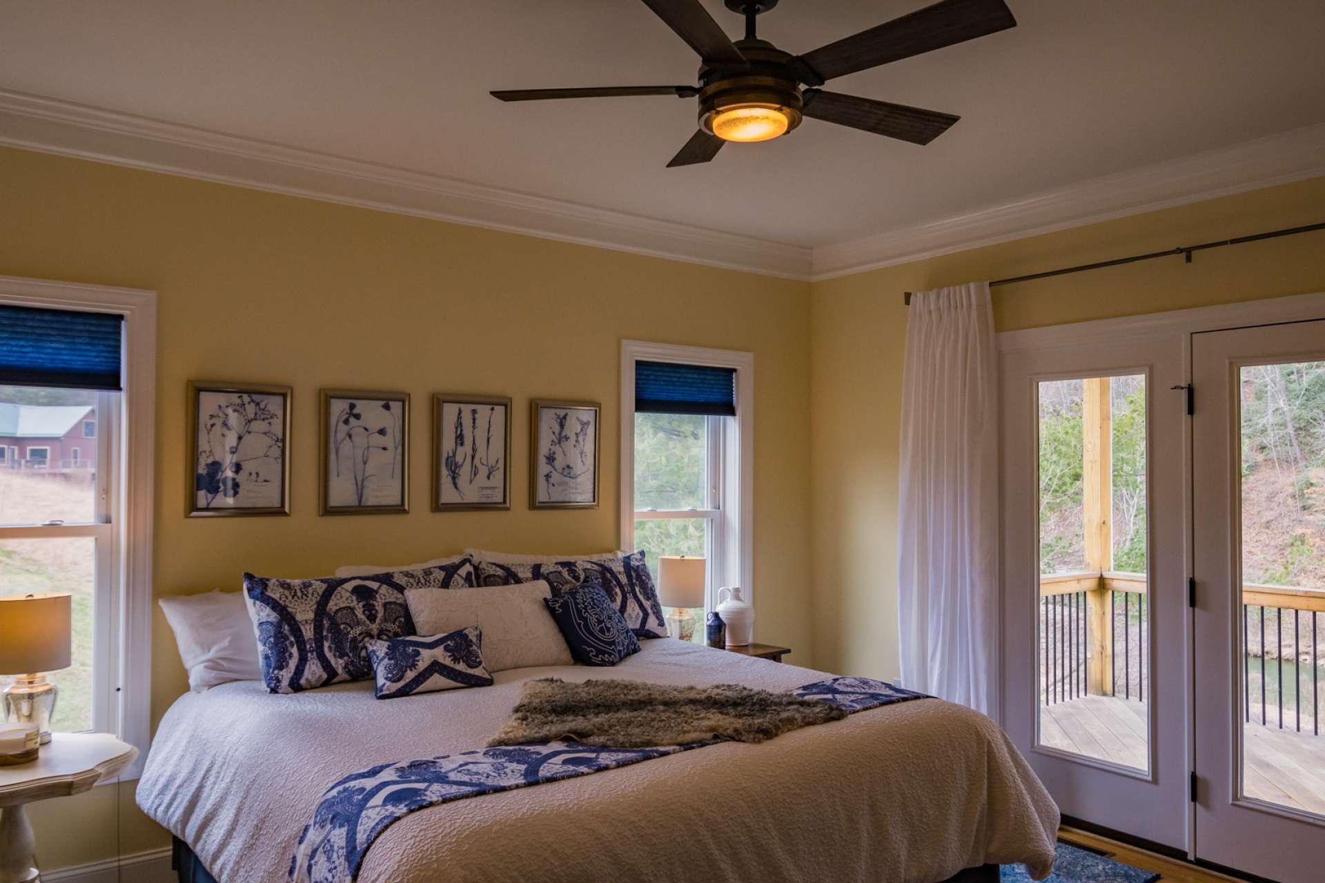 The spacious master suite offers direct access to the pack porch, and a private master bath.