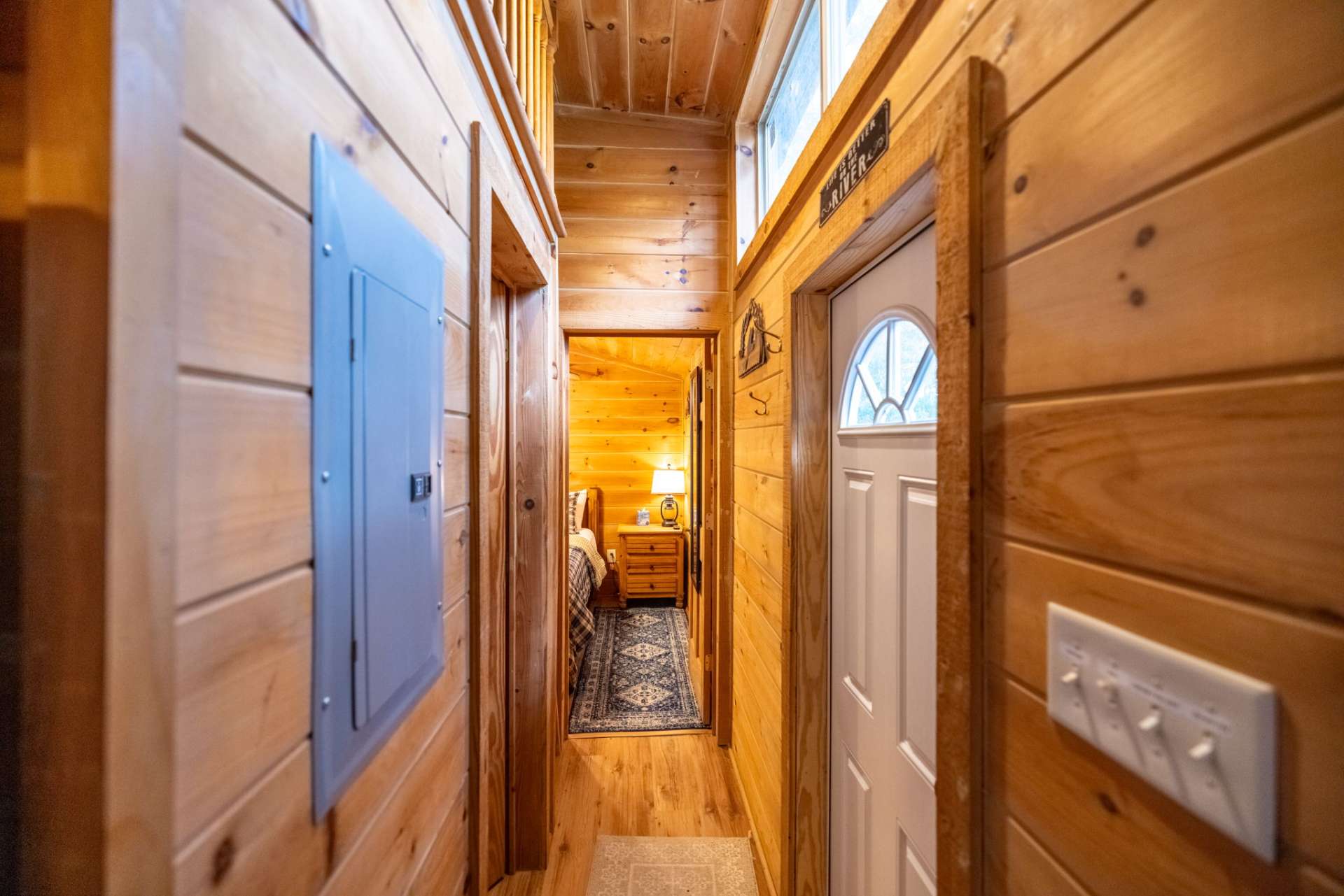 Your view from the kitchen toward the bedroom