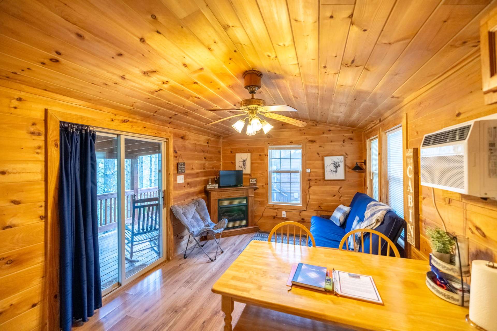 Your view from the kitchen toward the living area